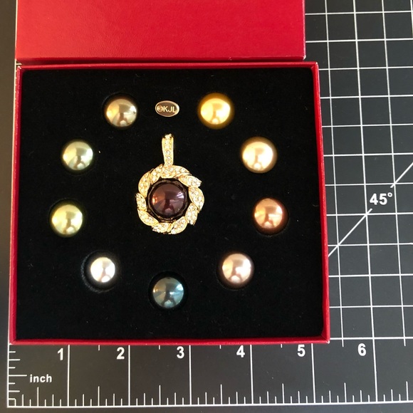 RARE Vintage KJL Kenneth Jay Lane Interchangeable Pendant Set - Picture 2 of 11